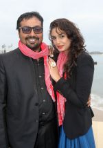 Anurag and Huma at Cannes Embraces Gangs of Wasseypur Amid International Media Frenzy on 21st May 2012.JPG